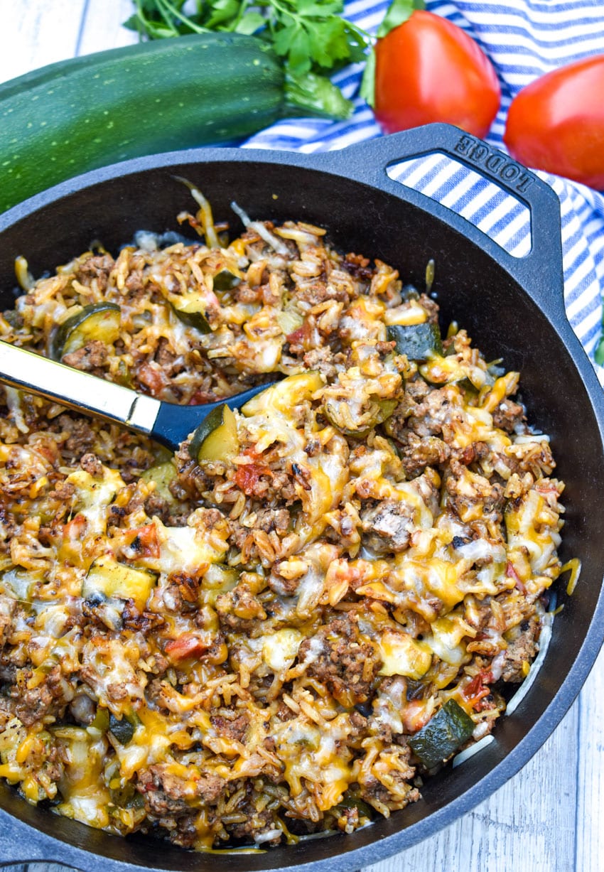 Ground Beef Zucchini & Rice Skillet – Beautypg