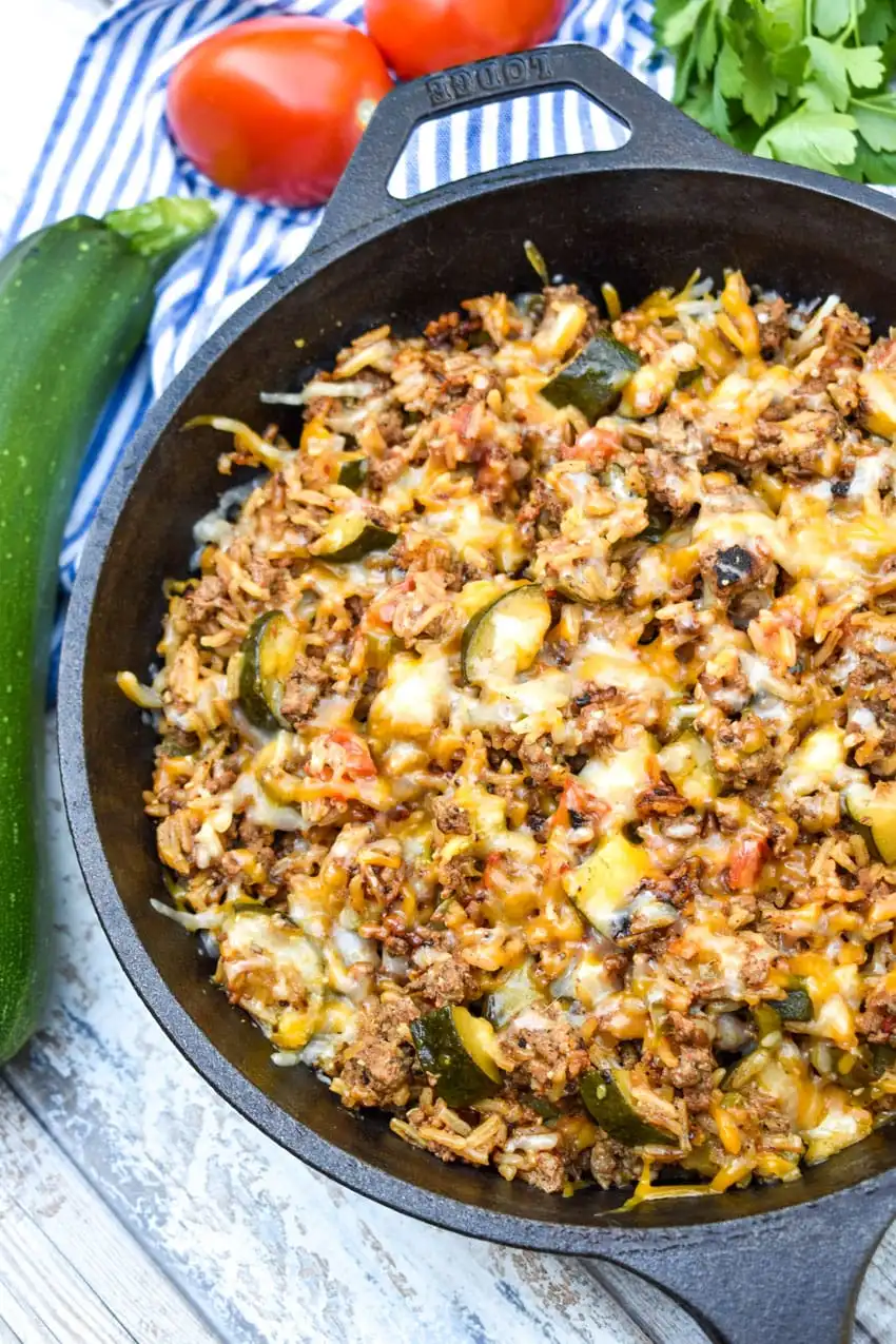 Ground Beef Zucchini & Rice Skillet – Beautypg